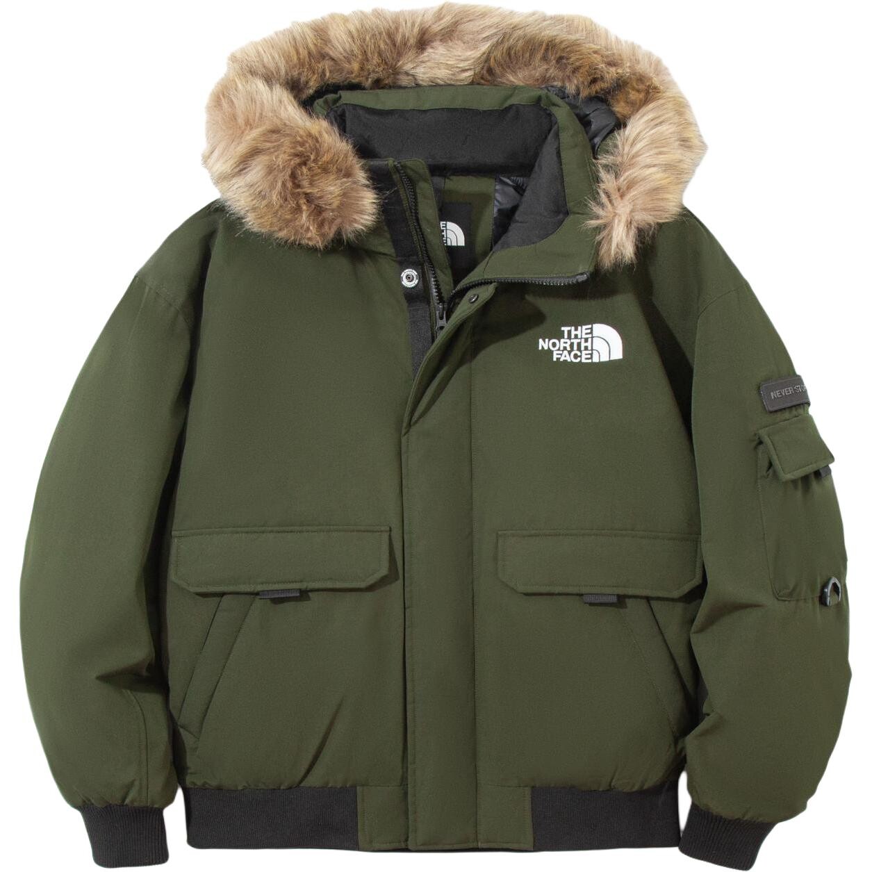 

Пуховик унисекс зеленый The North Face, зеленый