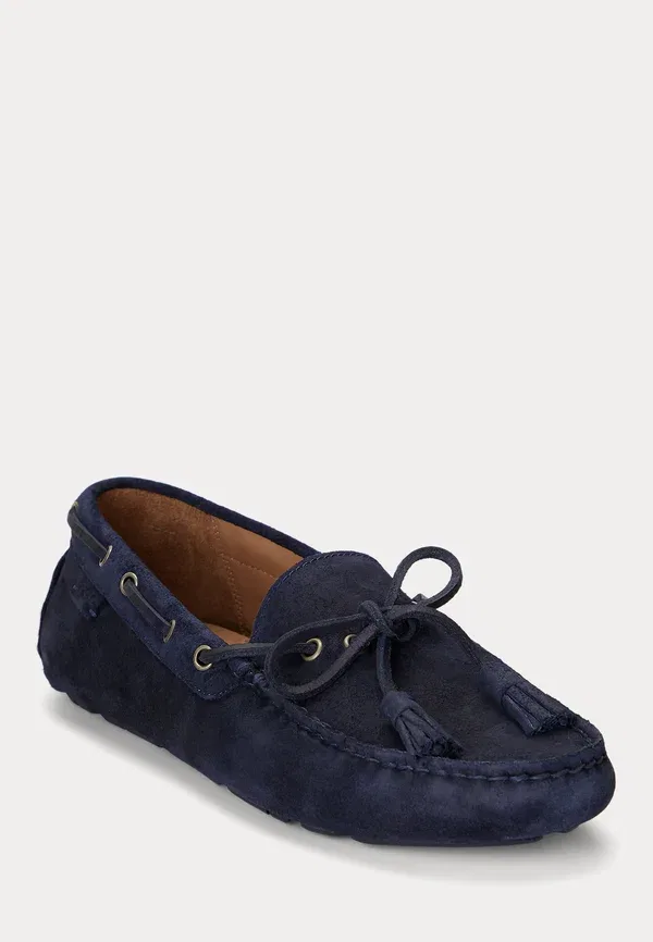 Мокасины Anders tasselled suede driver moccasins Polo Ralph Lauren, тёмно-синий — фото 2