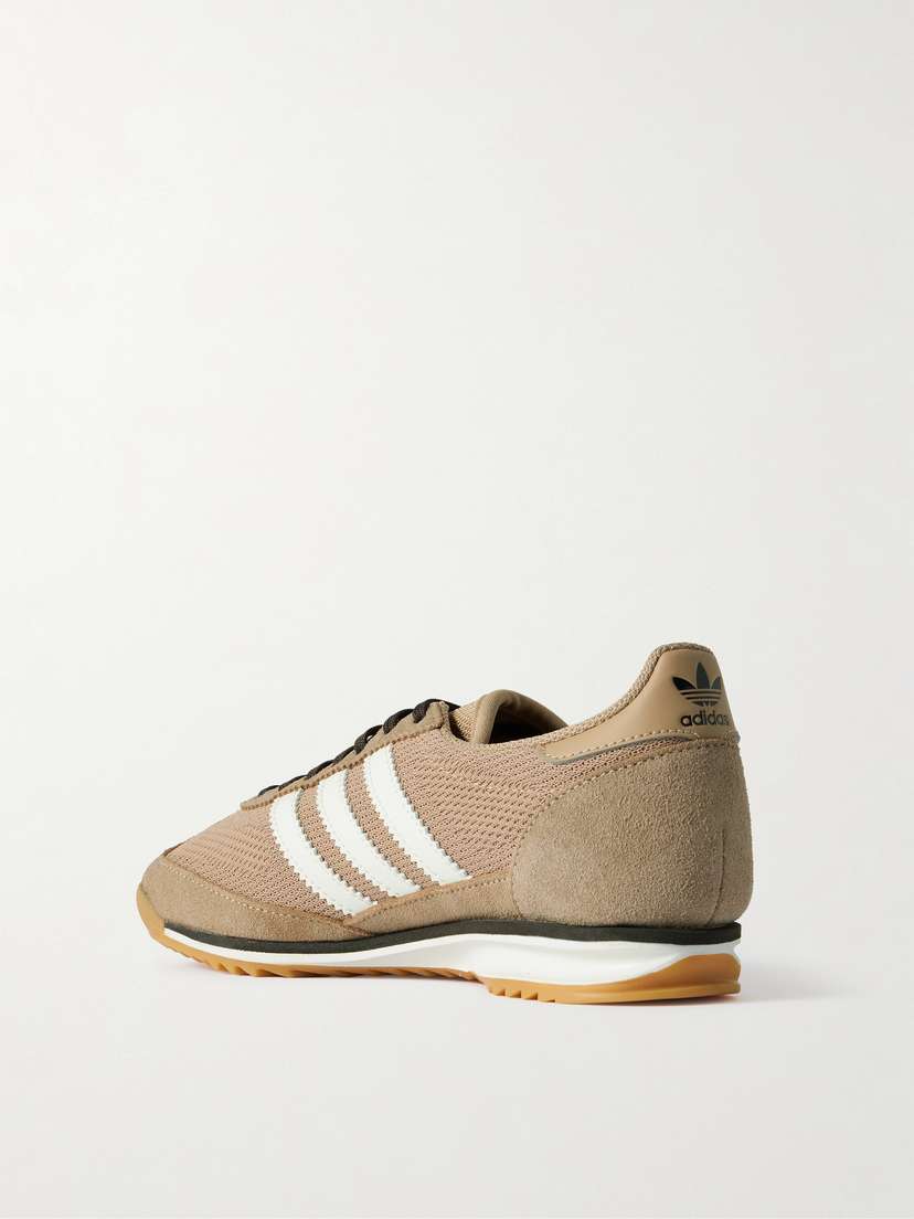 Кроссовки Sl 72 og из замши и сетчатой кожи с отделкой Adidas Originals, коричневый — фото 3