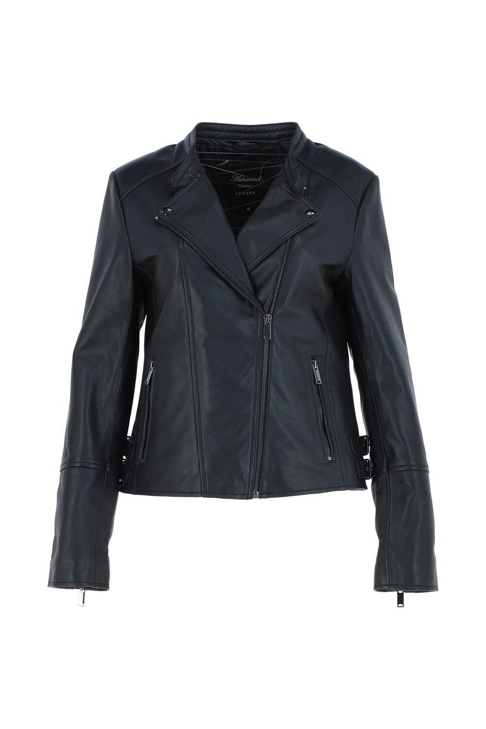 

Модная кожаная байкерская куртка Giada Ashwood Leather, черный