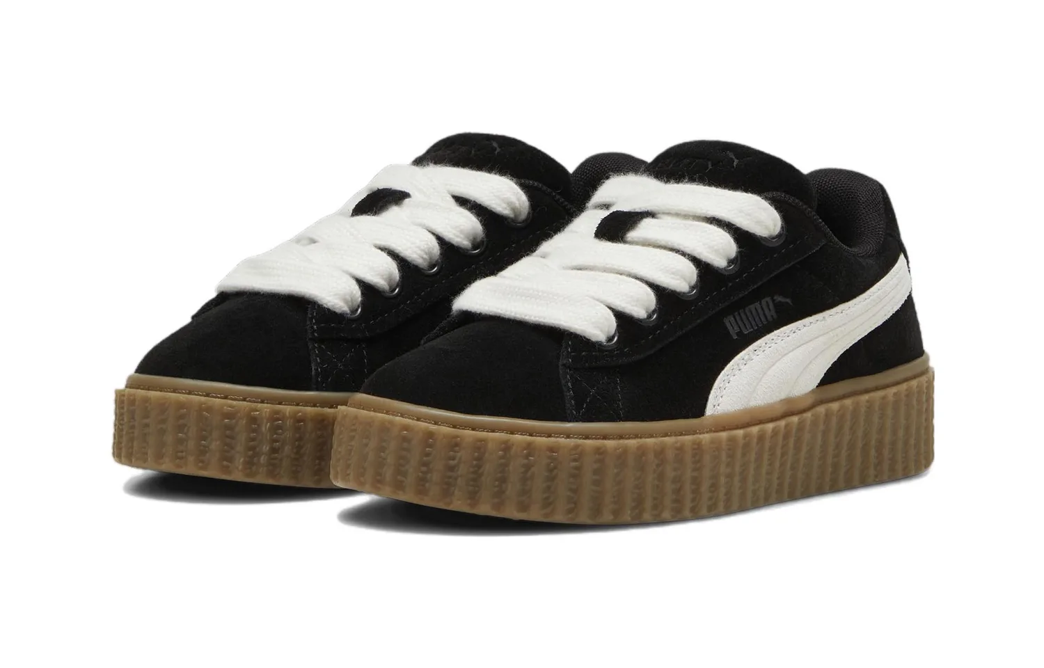 PUMA FENTY x Creeper Phatty Creeper Phatty Cushioning, Wear Resistant низкие детские скейтбординг кроссовки Black White — фото 4