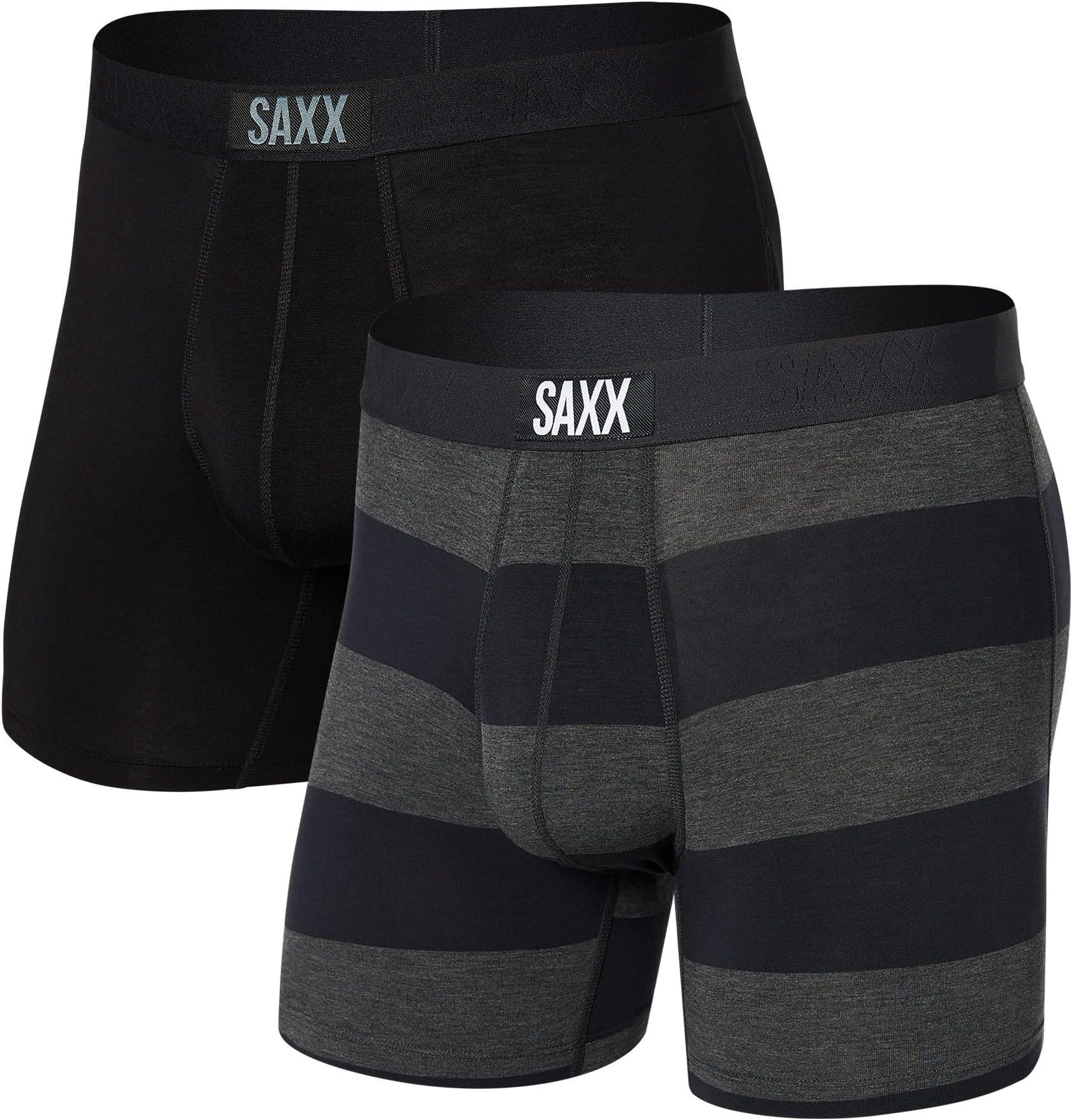 

Комплект трусов-боксеров Vibe, 2 шт. SAXX UNDERWEAR, цвет Graphite Ombre Rugby/Black