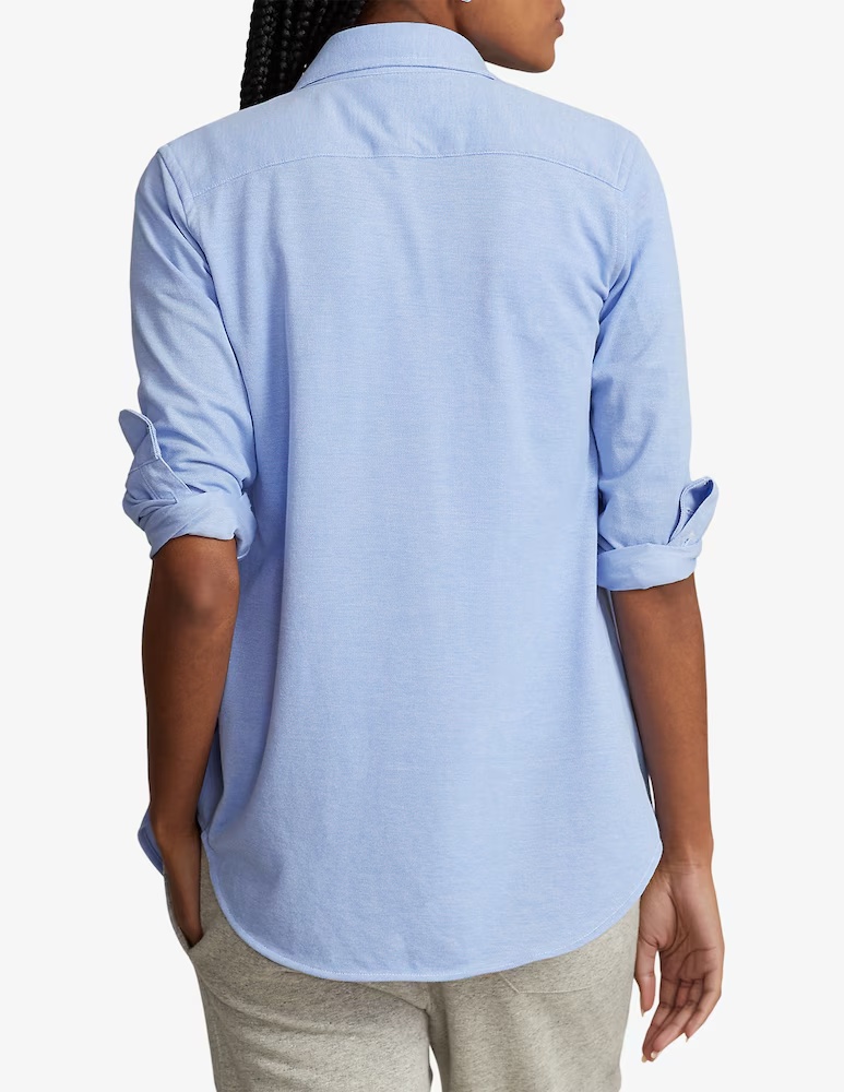Heidi Узкая рубашка с длинными рукавами Polo Ralph Lauren, цвет Harbor Island Blue — фото 3