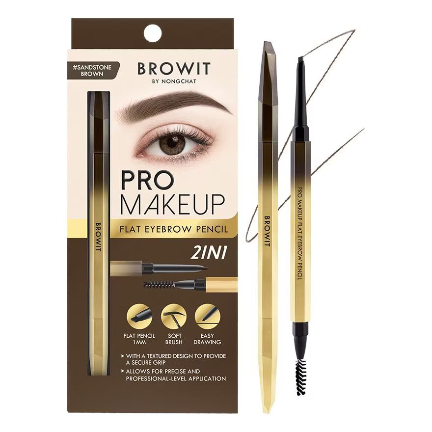 

Browit Карандаш для бровей Pro Makeup Flat 0,08г. Песчаник Браун, Sandstone Brown