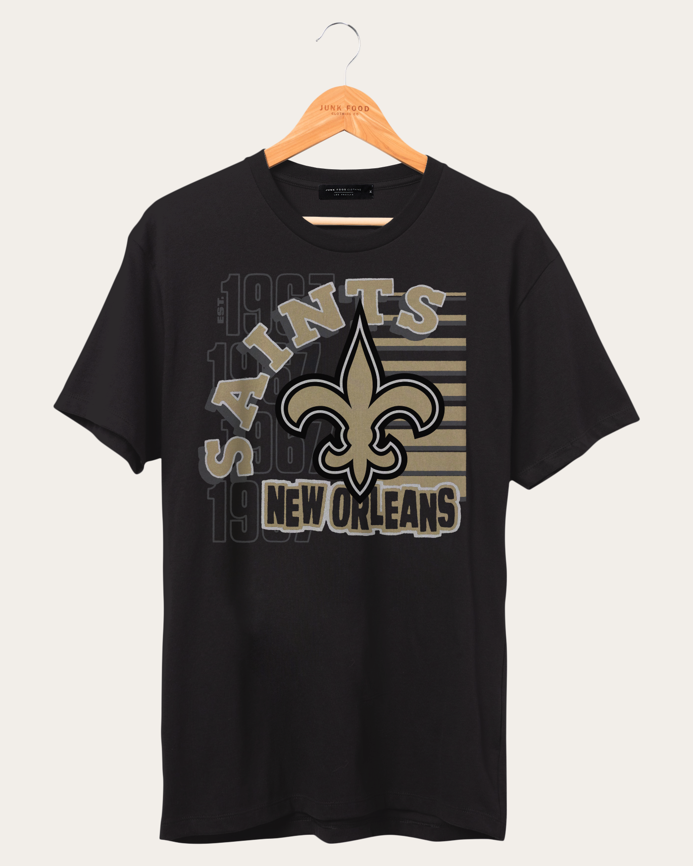 

Классическая футболка NFL New Orleans Saints Junk Food Clothing, цвет true black