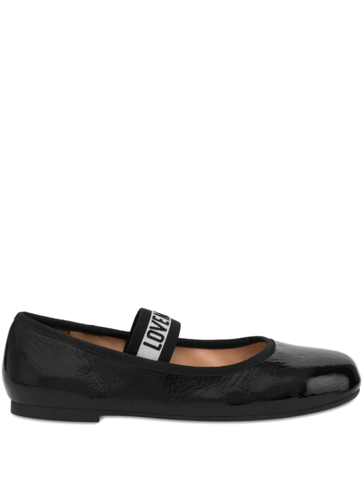 Love Moschino балетки с логотипом, черный