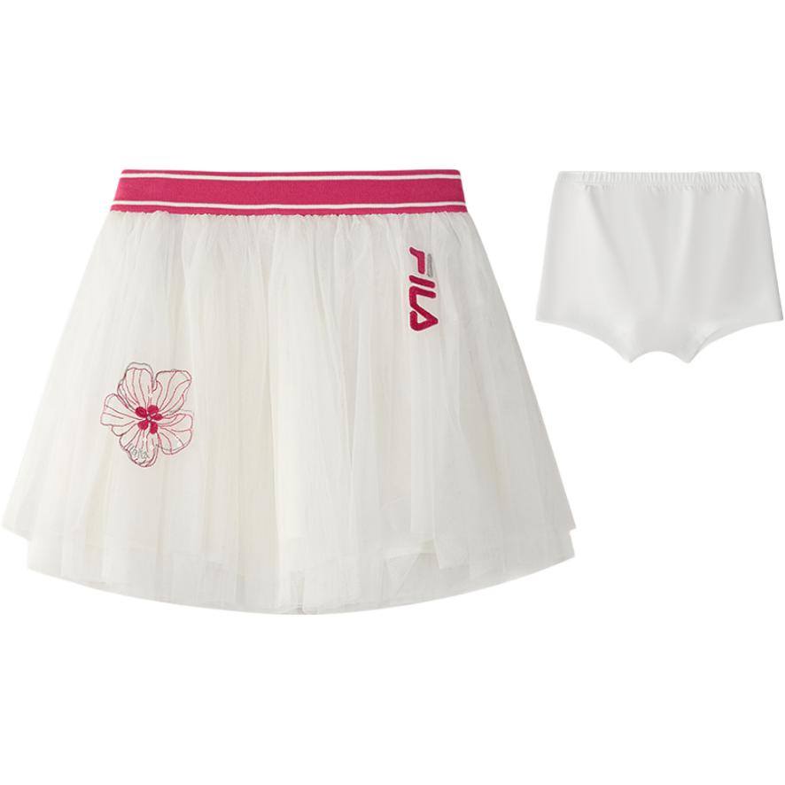 

Однотонный разноцветный умеренный комплект из юбки на лето для детей 3-7 лет 2 предмета FILA KIDS, белый