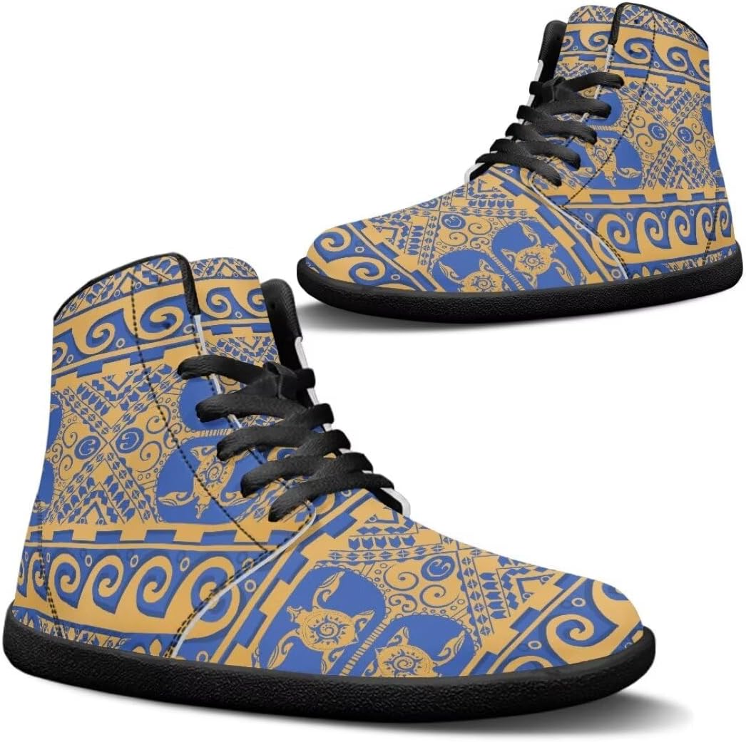 

Кроссовки для мужчин, обувь с нулевым перепадом для мужчин, обувь для пальцев, противоскользящие высокие кроссовки с нулевым перепадом подошвы для походов Getelinseng, Aztec Sea Turtle