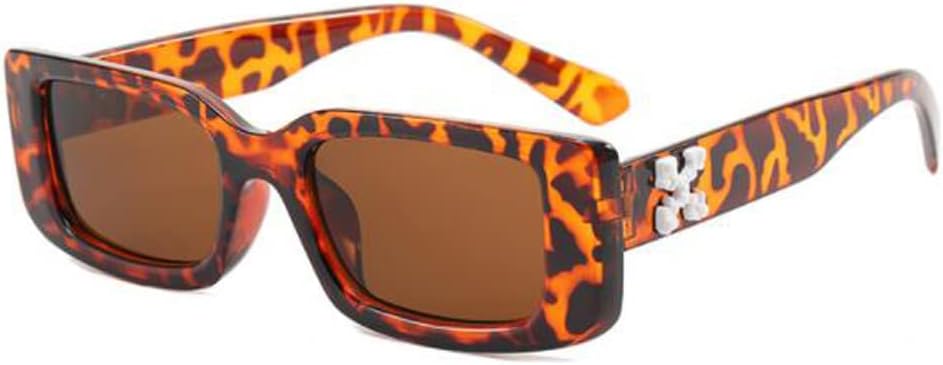 

Маленькие квадратные солнцезащитные очки для мужчин в стиле ретро с декором дужек в виде букв, солнцезащитные очки с защитой от УФ-излучения для путешествий Weloveushop, Bean Flower Tea