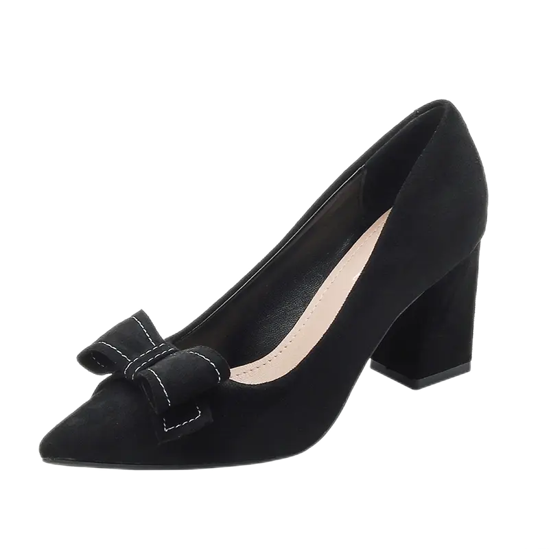 Туфли женские на высоком каблуке Pounise, цвет Black (7cm) — фото 3