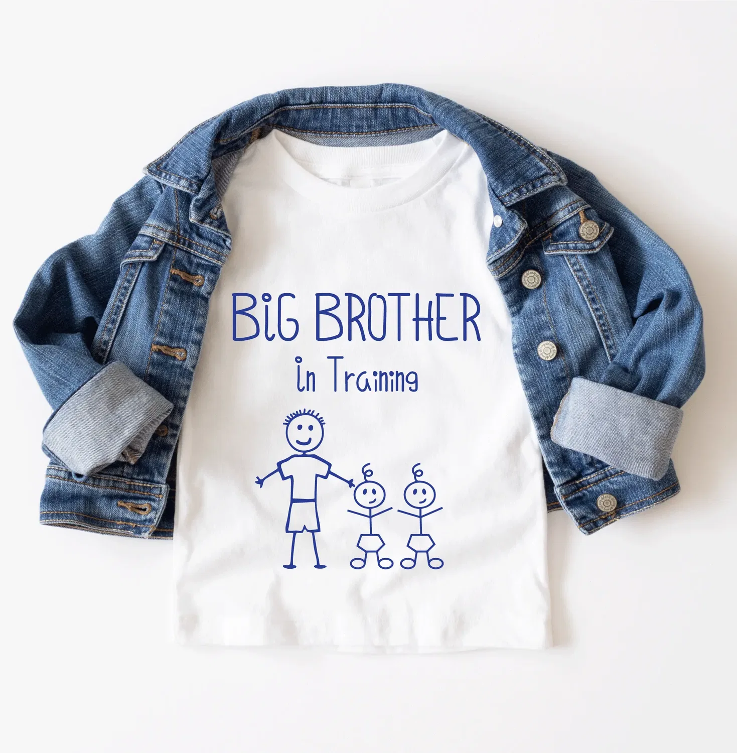 Футболка для мальчиков Big Brother in Training Twins 60 Second Makeover, белый