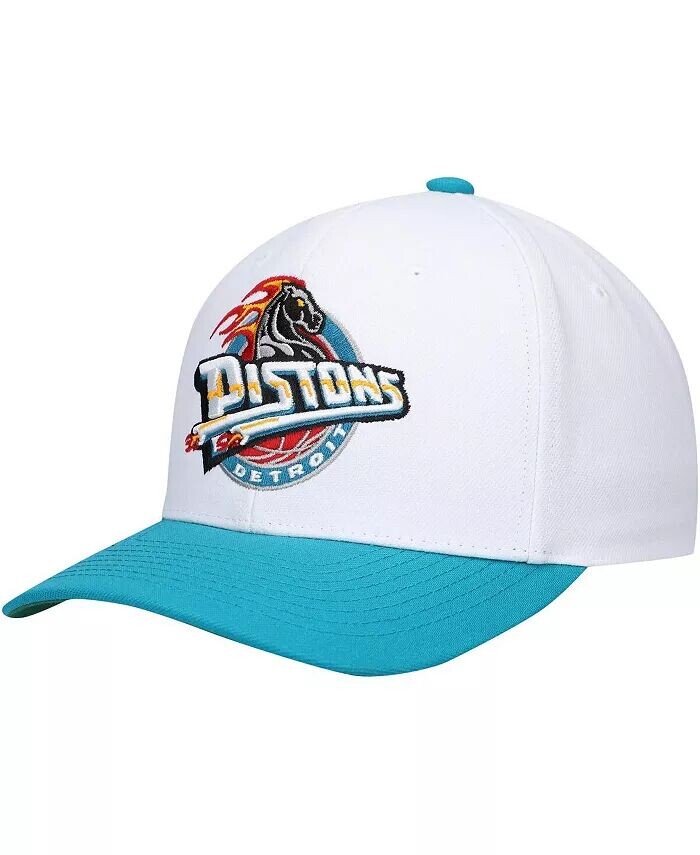 

Мужская белая, бирюзовая бейсболка Detroit Pistons Hardwood Classics Core 2-Tone 2.0 Pro Snapback Mitchell & Ness