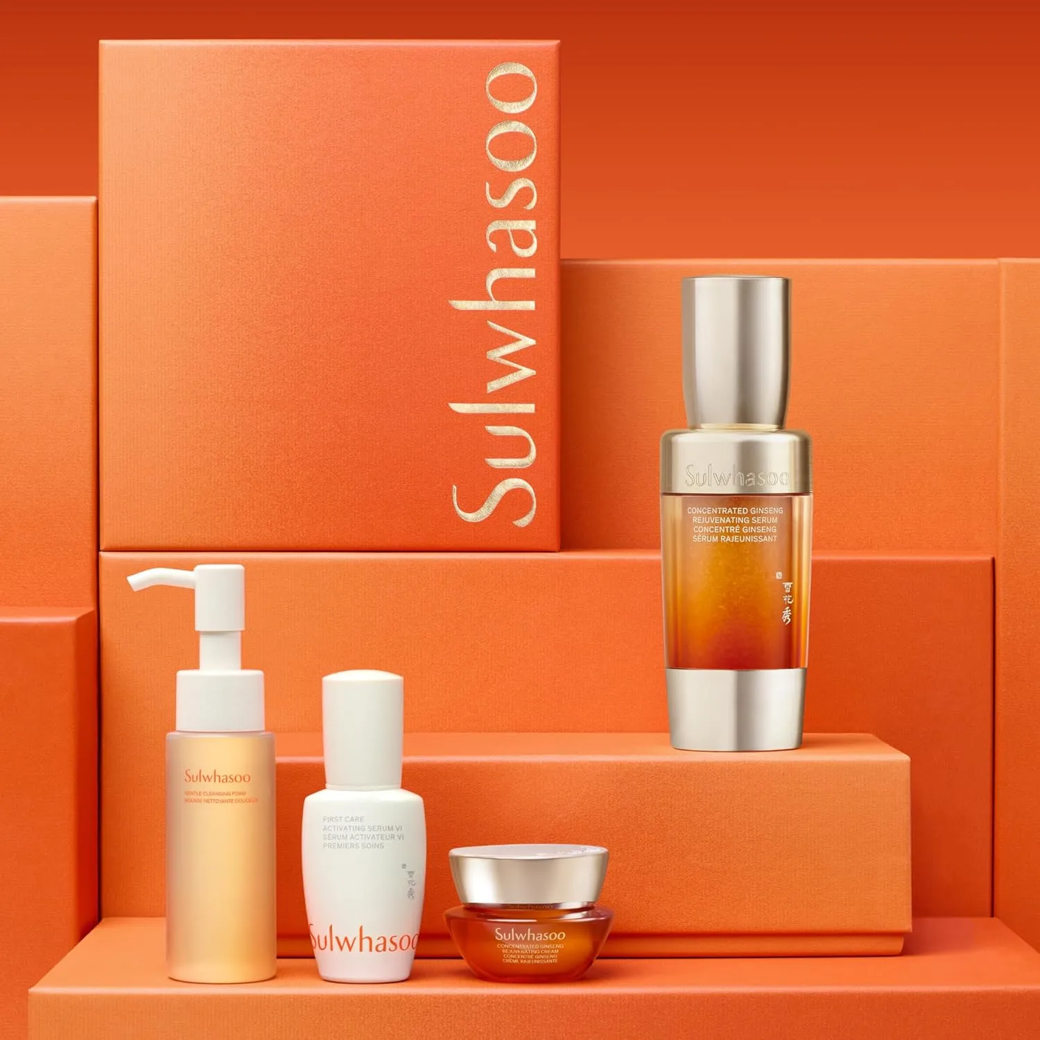 Sulwhasoo Concentrated Ginseng Rejuvenating Serum - антивозрастная сыворотка с женьшенем и пептидами, ниацинамидом, ретинолом, витамином B5 и гиалуроновой кислотой для морщин и увлажнения — фото 2