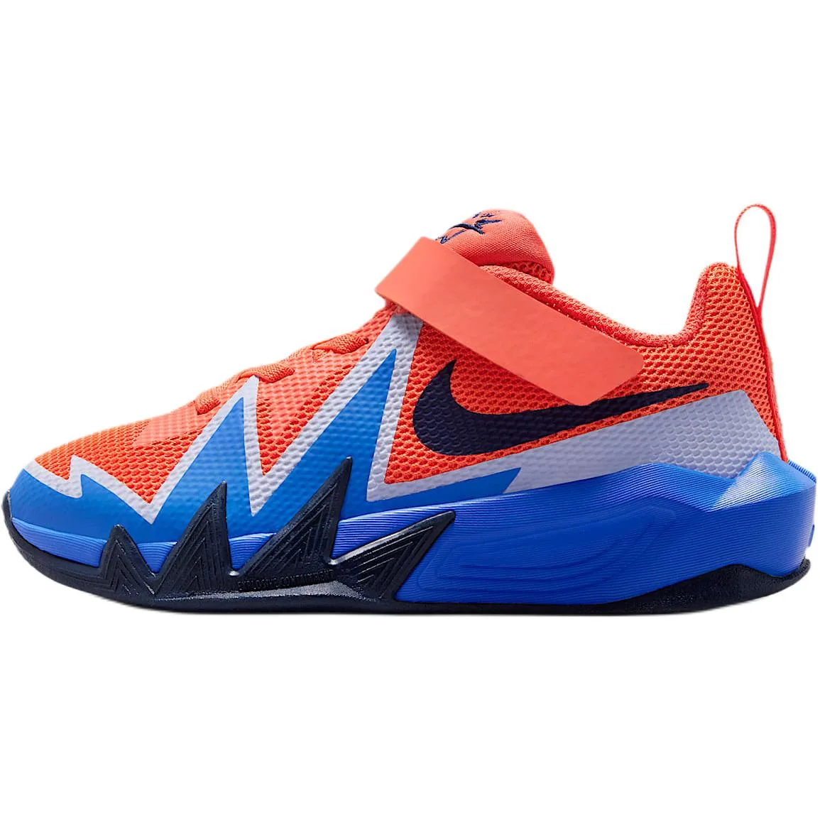 Nike Дышащие низкие баскетбольные кроссовки Blue Orange Kids'