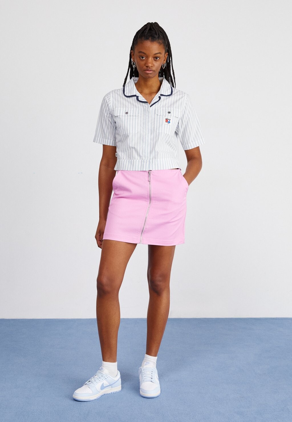 

Юбка мини LOUISE ZIP SKIRT Obey Clothing, цвет pastel lavender