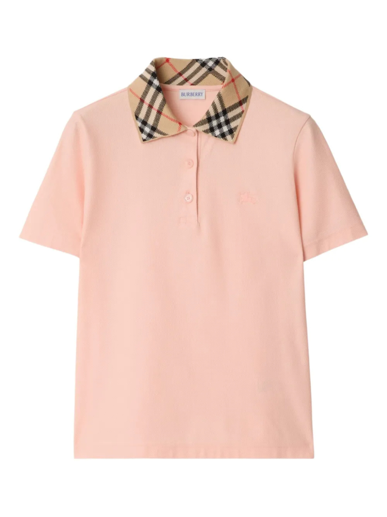 

Burberry рубашка поло в клетку, розовый