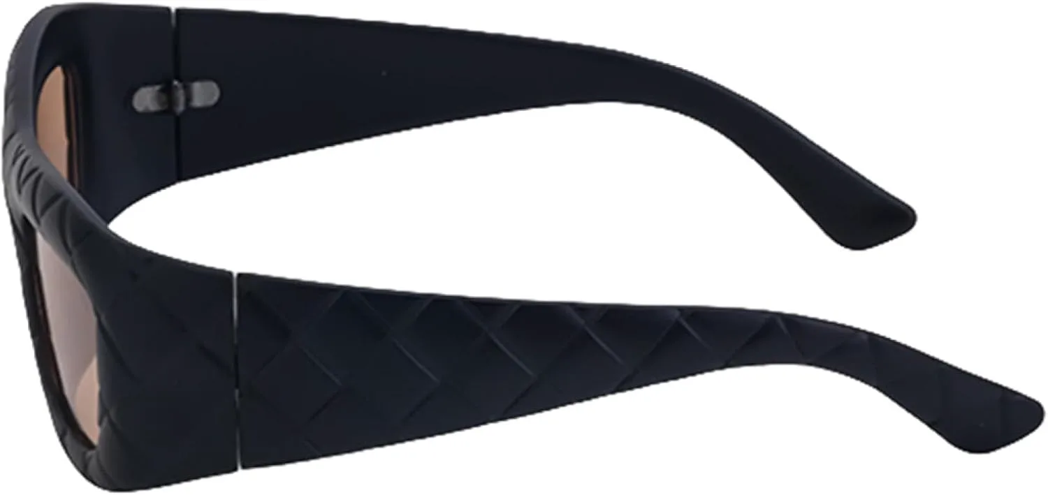 

Модные прямоугольные солнцезащитные очки с плетением Intrecciato для женщин и мужчин, роскошные, популярные винтажные очки для мужчин и женщин generic, C3greenbrown