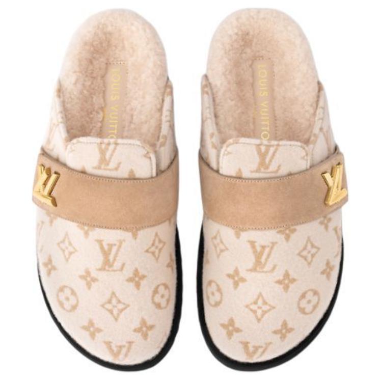 Закрытые тапочки женские бежевые LOUIS VUITTON — фото 3