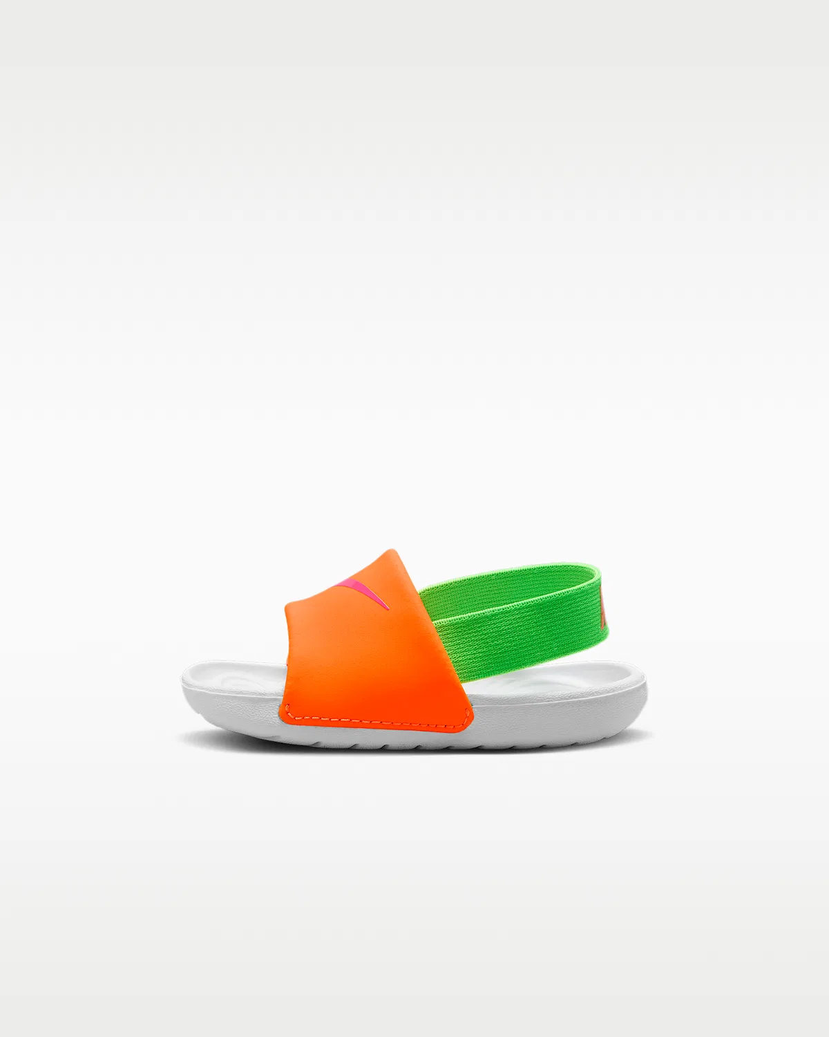 Слайды Nike Kawa для малышей, Total Orange/Green Strike/White/Hyper Pink — фото 2