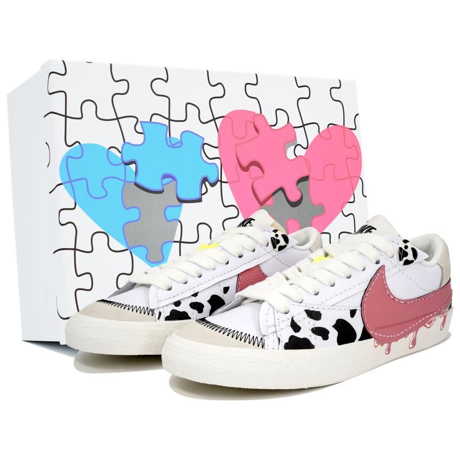 

Кроссовки Nike Blazer Skateboarding Shoes Women's Low-top Core Black / Cloud White / Team Shock Pink 2, черный