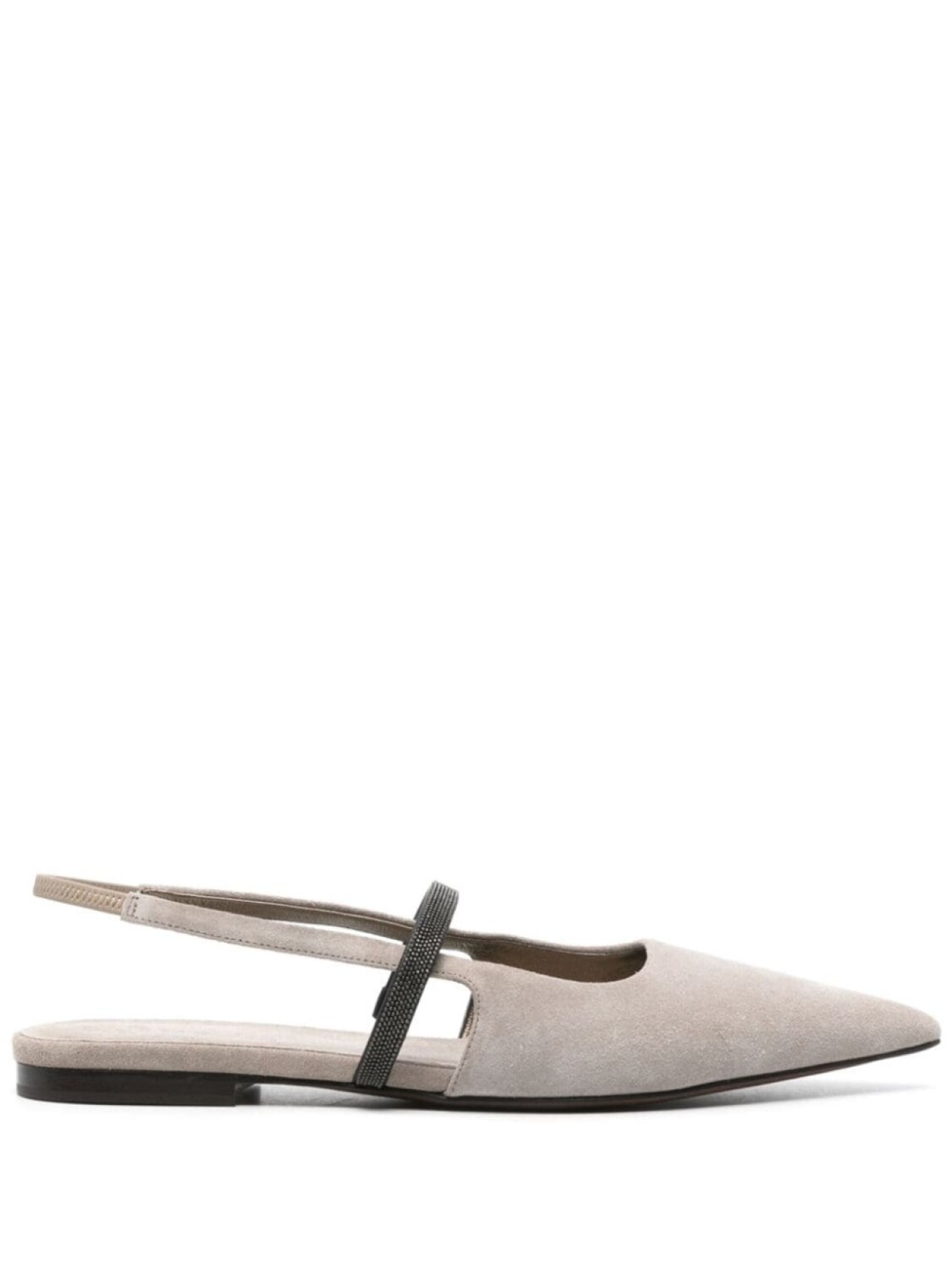

Brunello Cucinelli балетки с декором Monili, серый