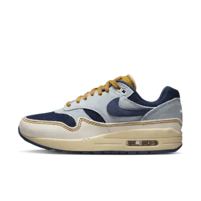 

Кроссовки Nike Air Max 1 '87, цвет Aura/Pale Ivory/Pale Vanilla/Midnight Navy