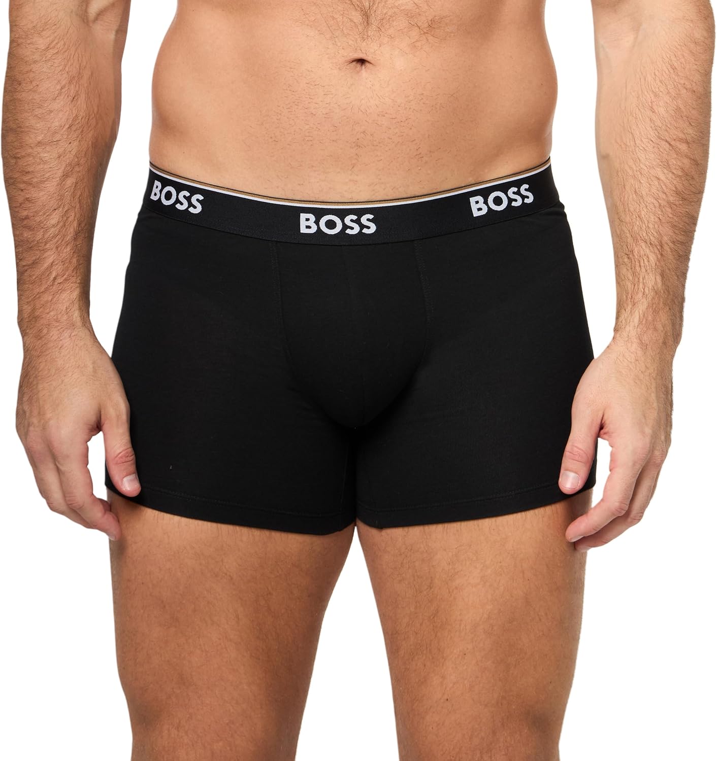BOSS мужские боксеры с ярким логотипом, 3 шт, разноцветные, Forever Blue/Asphalt Grey/Black — фото 2