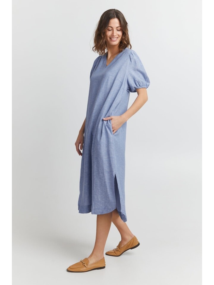

Короткое платье Fransa Sommerkleid FRLINEN DR 1 - 20610525 Kleid aus Leinenmix, синий