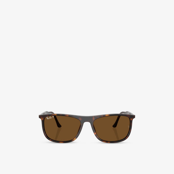 

Rb2216 прямоугольные солнцезащитные очки с ацетатной оправой Ray-Ban, коричневый