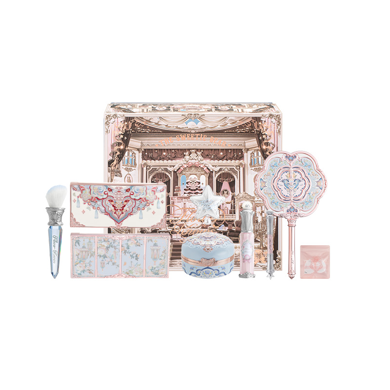 

Жидкая помада FlowerKnows, румяна и тени для век наборы для макияжа легко растушевываются натуральный глянцевый эффект для губ Flower Knows