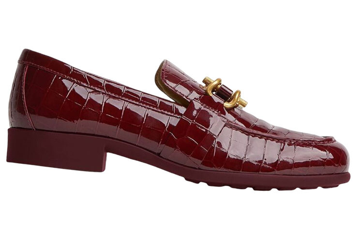 Женские повседневные туфли женские вишневого цвета Bottega Veneta — фото 2