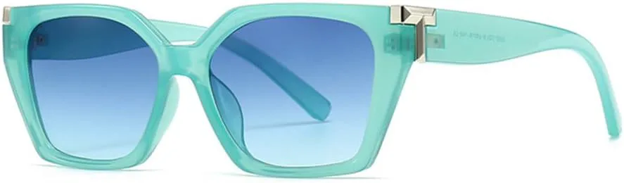 

Солнцезащитные очки MUTYNE в стиле ретро, ​​квадратные, женские, с защитой от УФ-излучения UV400, мужские, модные, в стиле панк, с заклепками, градиентные, C3 Blue