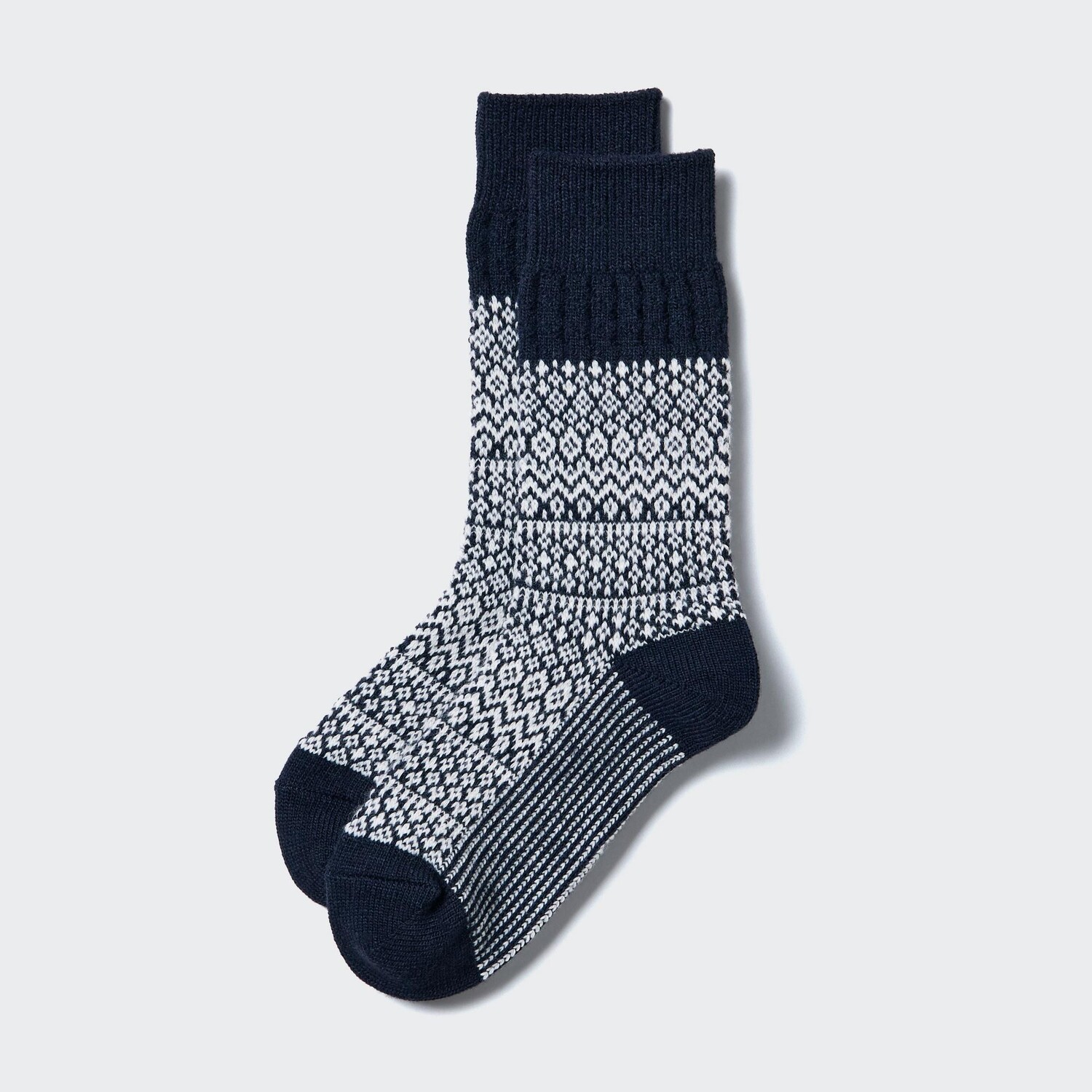 

Термоноски HEATTECH с узором Fair Isle UNIQLO, темно-синий