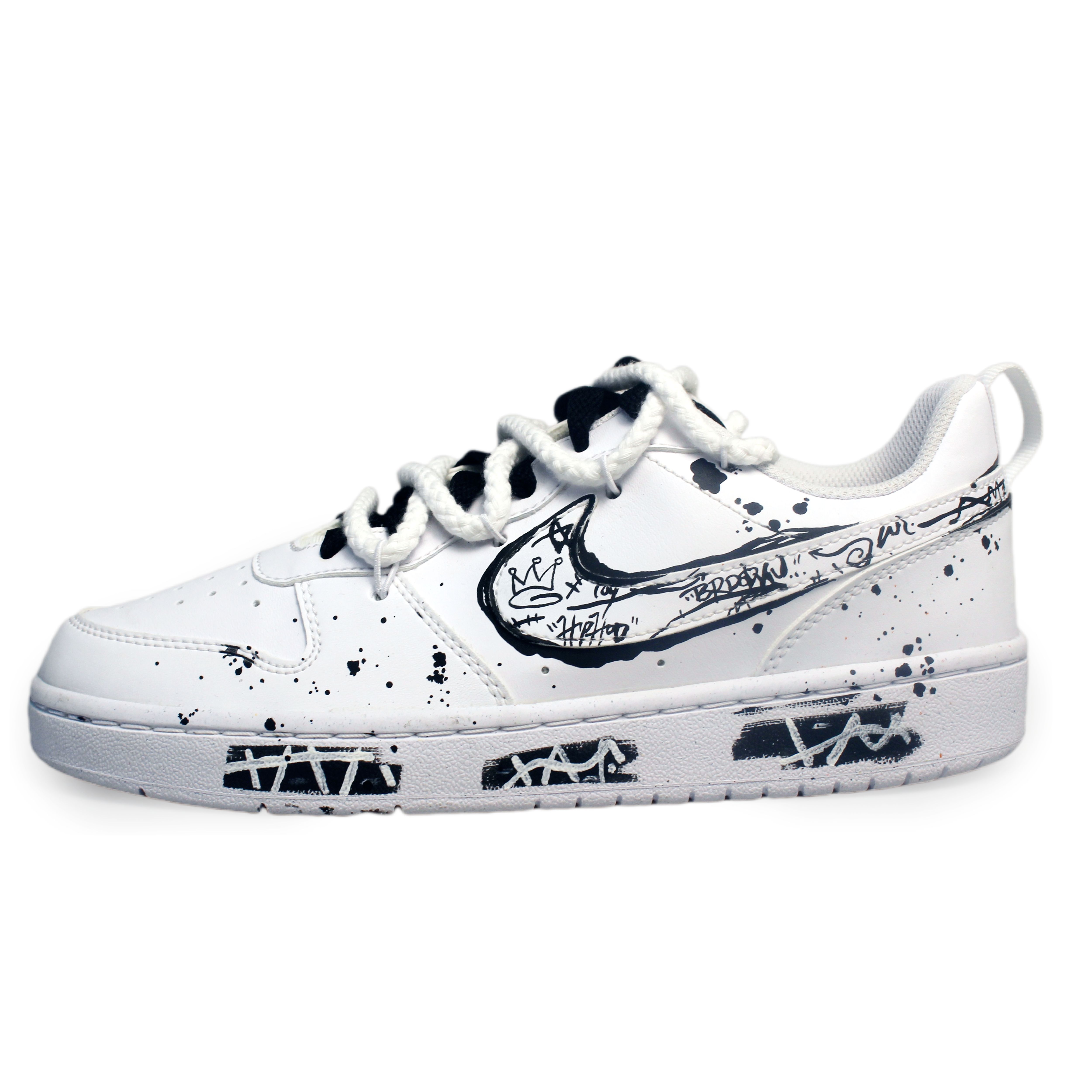 

Кроссовки Nike Court Borough Skateboard Shoes Women's Low-Top White, Белый, Кроссовки Nike Court Borough Skateboard Shoes Women's Low-Top White