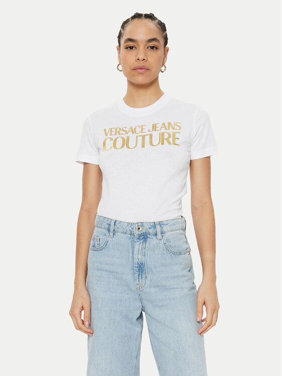 

Футболка обычного кроя 78HAHT01 Versace Jeans Couture, белый