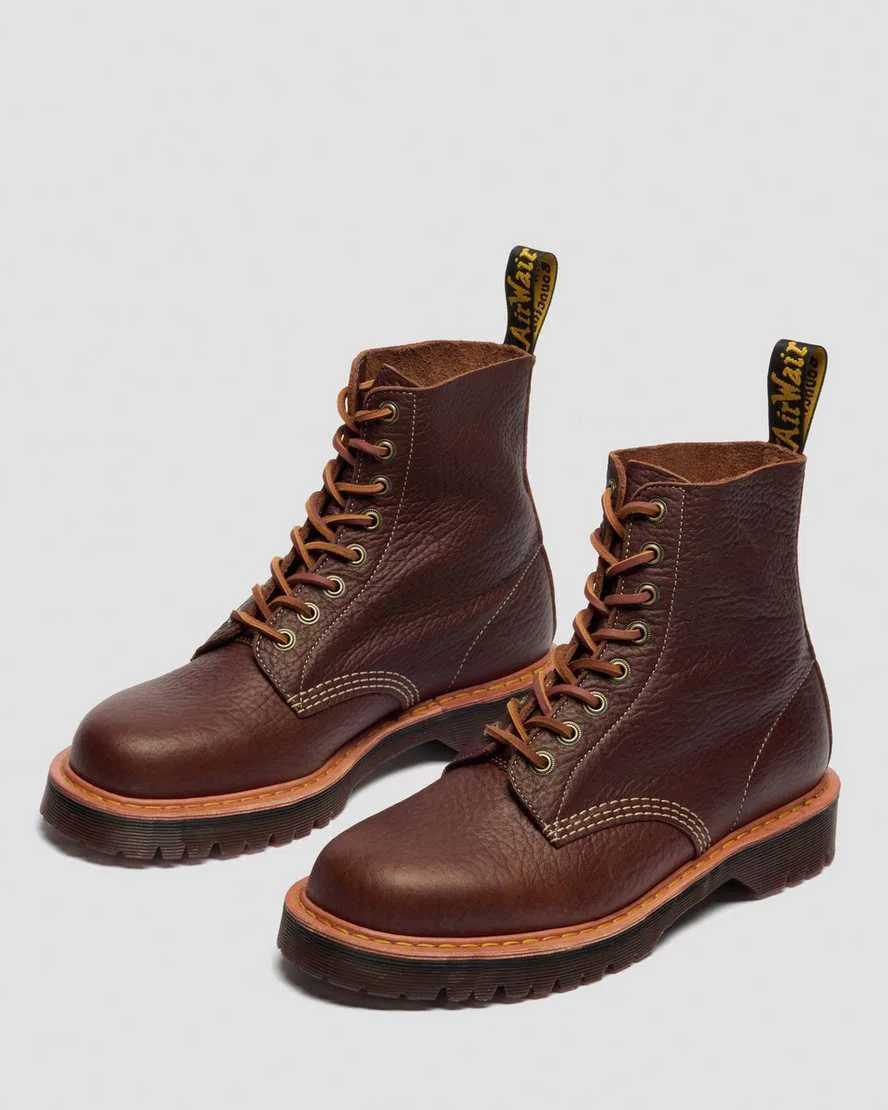 1460 Ботинки из натуральной кожи с зернистой текстурой Dr Martens, коричневый — фото 3