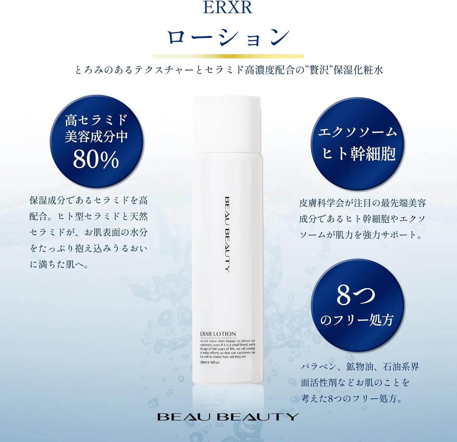 Набор для ухода за кожей с керамидами Beau Beauty: пенка для умывания 140 г, лосьон 200 мл, эмульсия 150 мл — фото 3