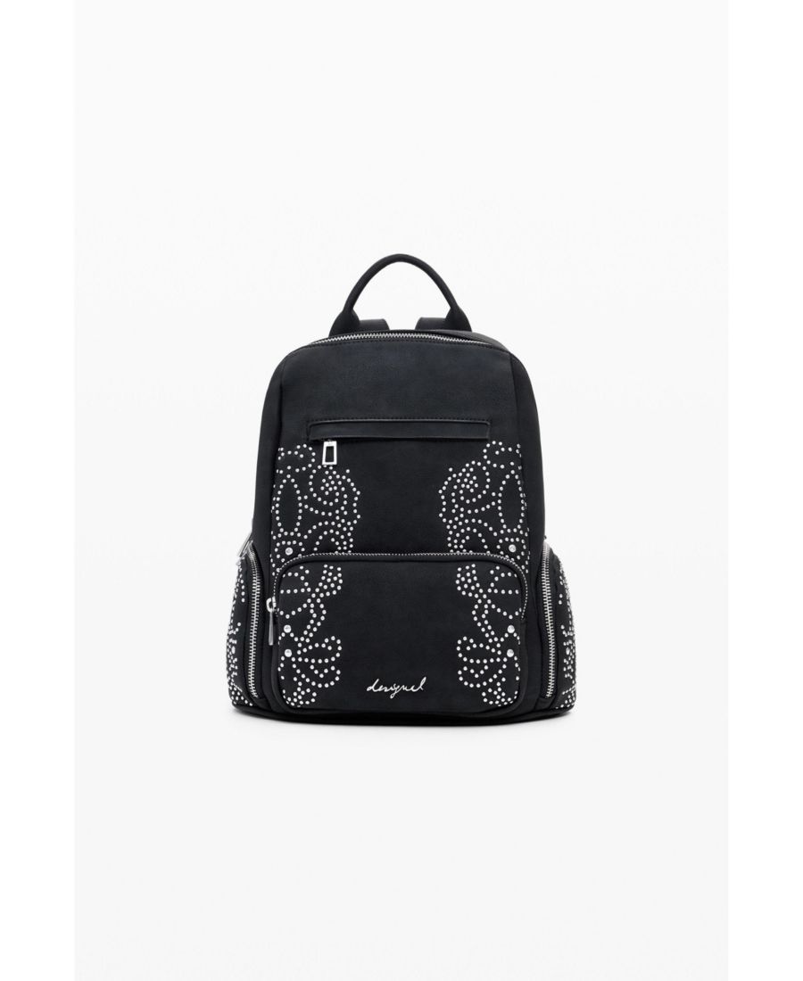 

Небольшой женский рюкзак с карманами на кнопках Desigual, Black