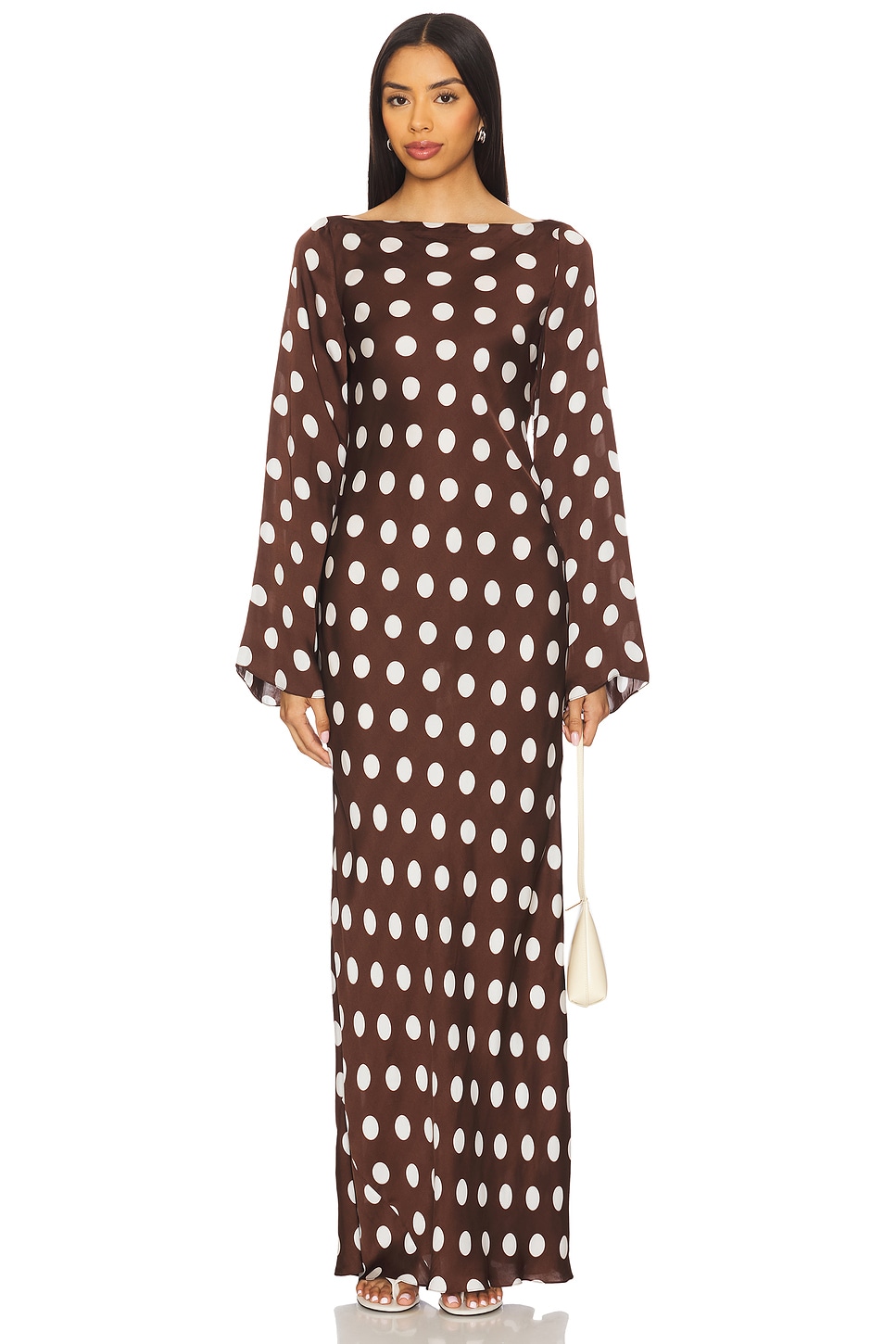 

Длинное платье Hemant And Nandita, brown polka dot
