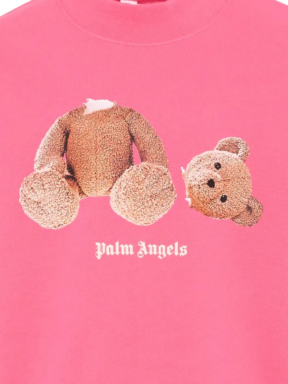 Толстовка с принтом Palm Angels Kids, розовый — фото 3