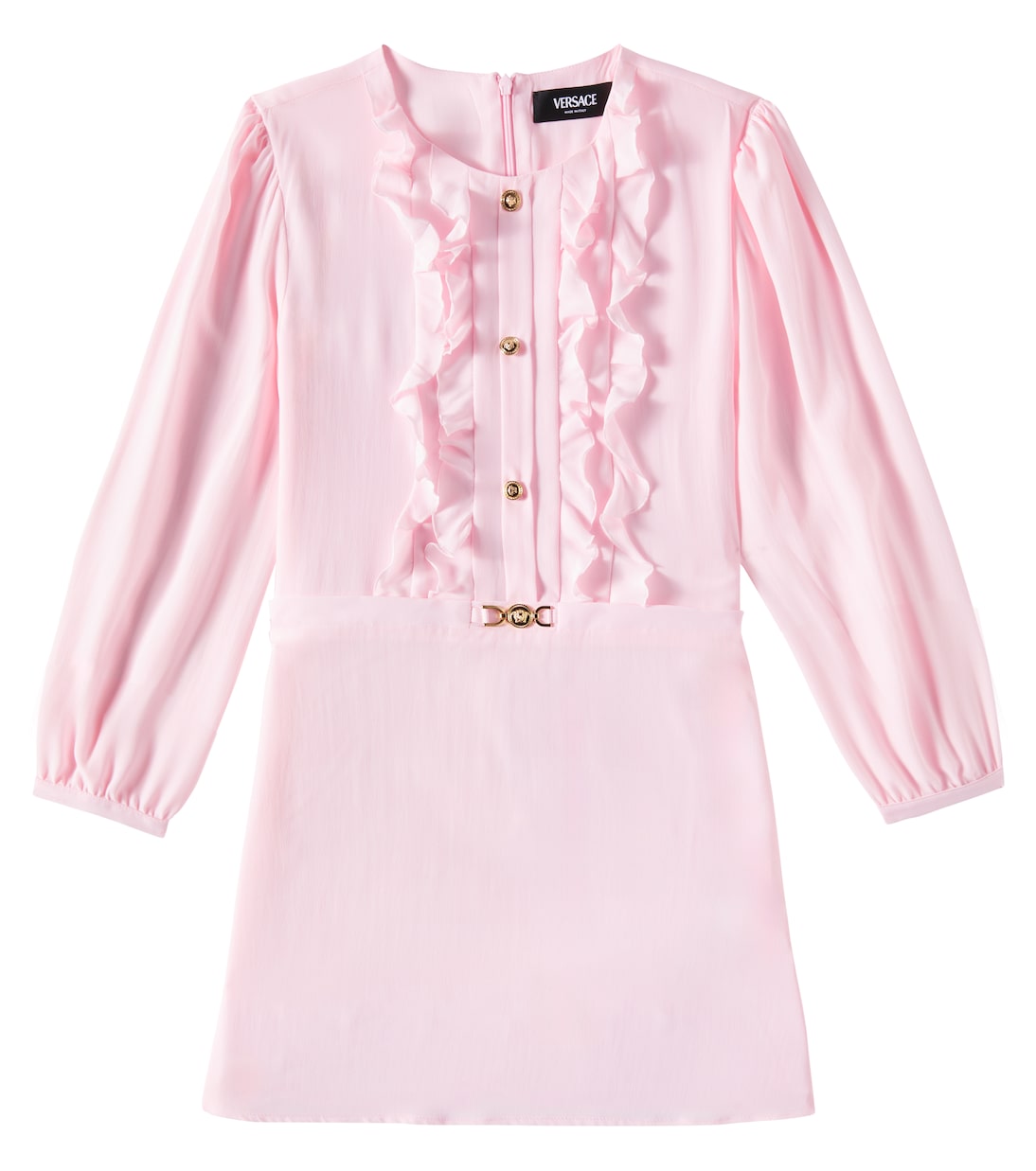 

Платье из крепдешина с оборками Versace Kids, Pastel Pink