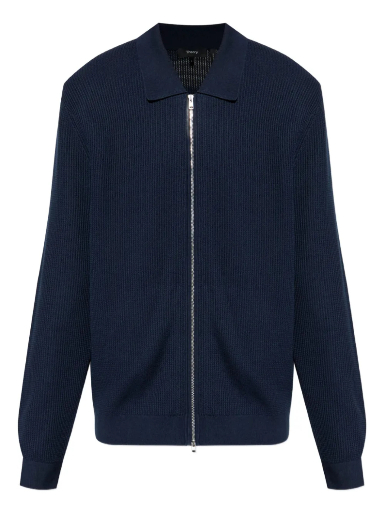 

Кардиган с застежкой-молнией в рубчик Theory, синий