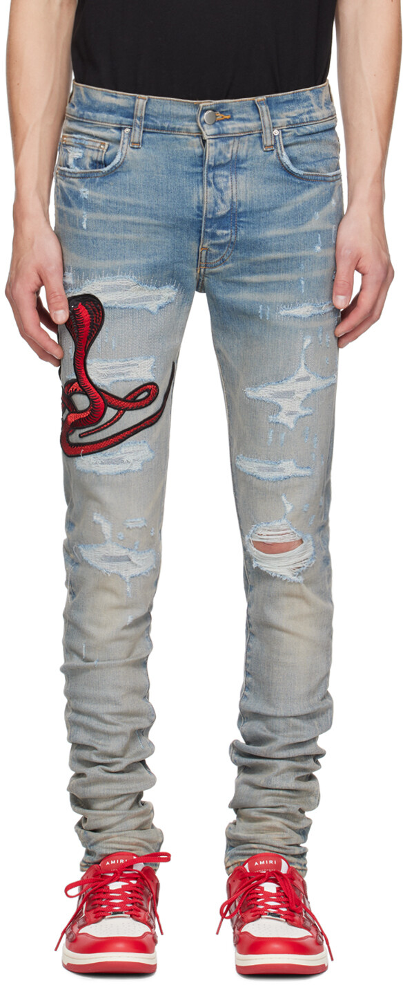 

Архивные джинсы Blue Red Poison AMIRI