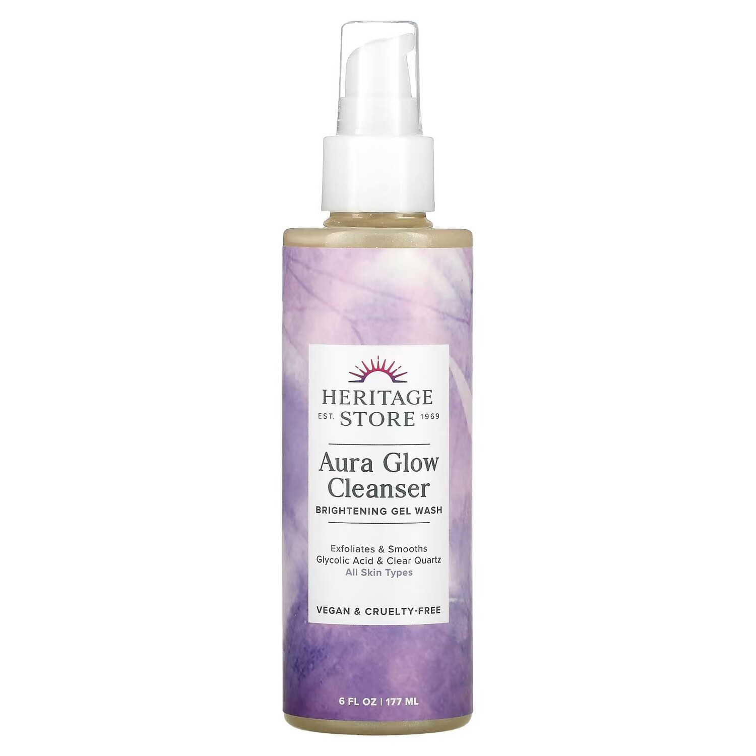 

Aura Gel Cleanser, Осветляющий гель для умывания, 6 жидких унций (177 мл) Heritage Store