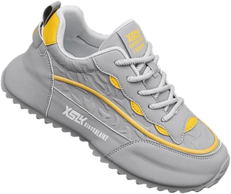 

Мужские кроссовки большого размера - легкие, удобные, дышащие, противоскользящие, подходят для бега, тренировок и активного отдыха на улице Fmshi, серый