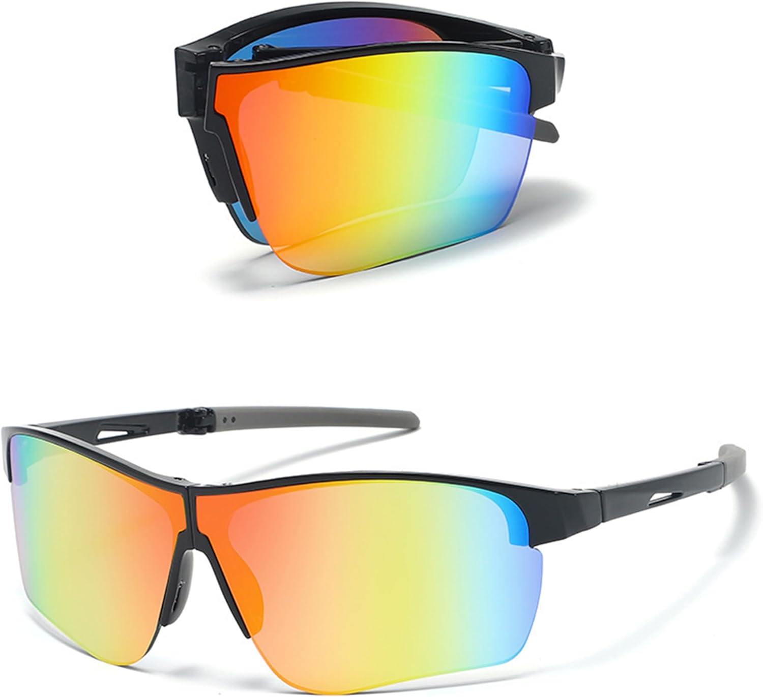 

Складные спортивные солнцезащитные очки bullabulling для мужчин и женщин, обеспечивающие комфорт в течение всего дня, с защитой UV400, подходят для езды на велосипеде, рыбалки и вождения, C8