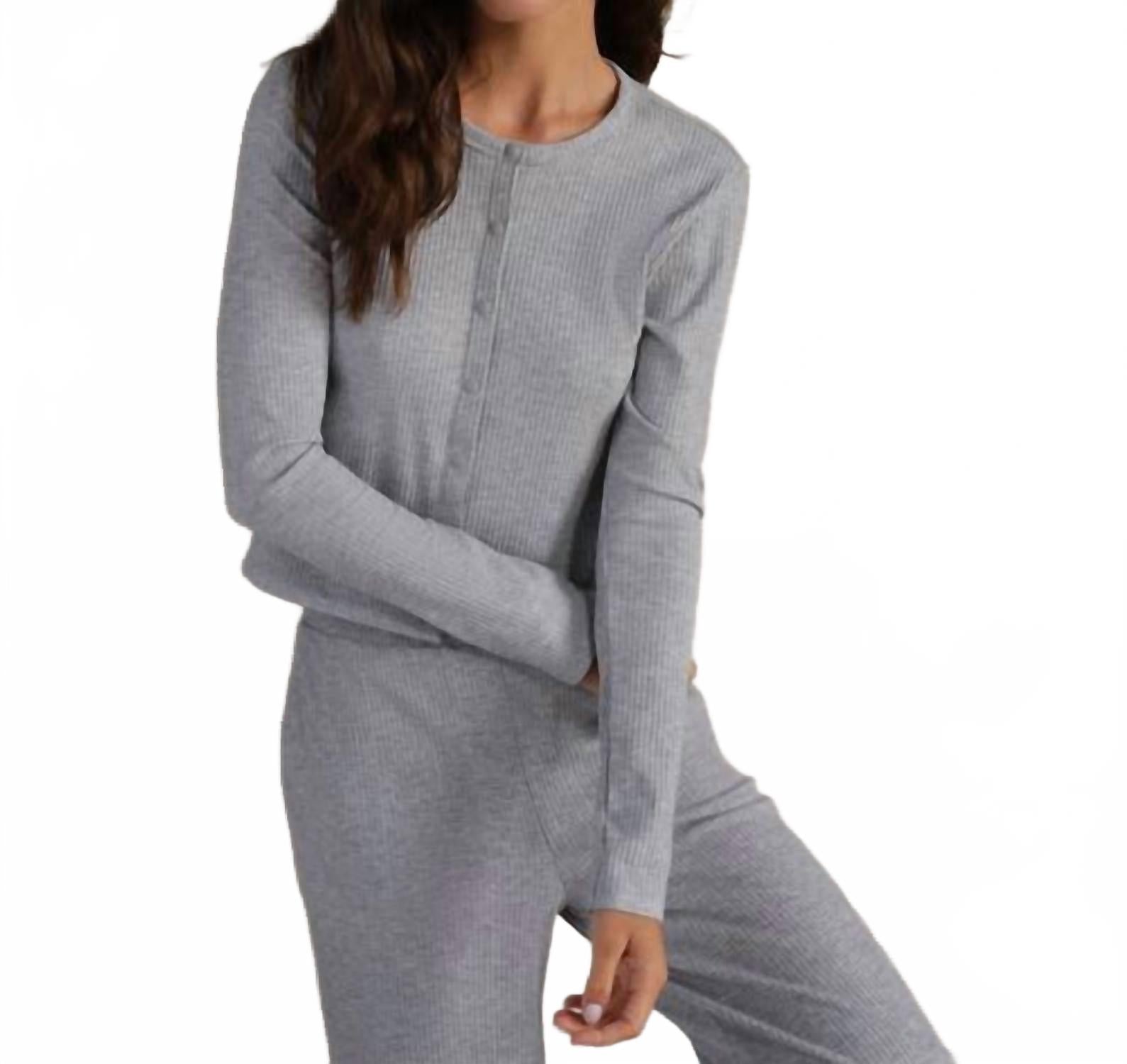 

RHONE Кардиган Livluxe в рубчик, серый меланж