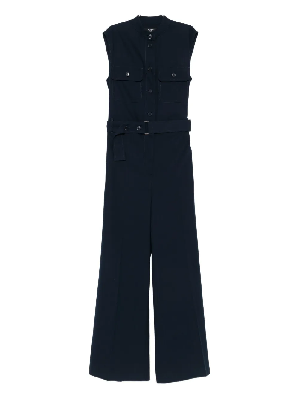

Комбинезон с карманами на поясе Weekend Max Mara, синий