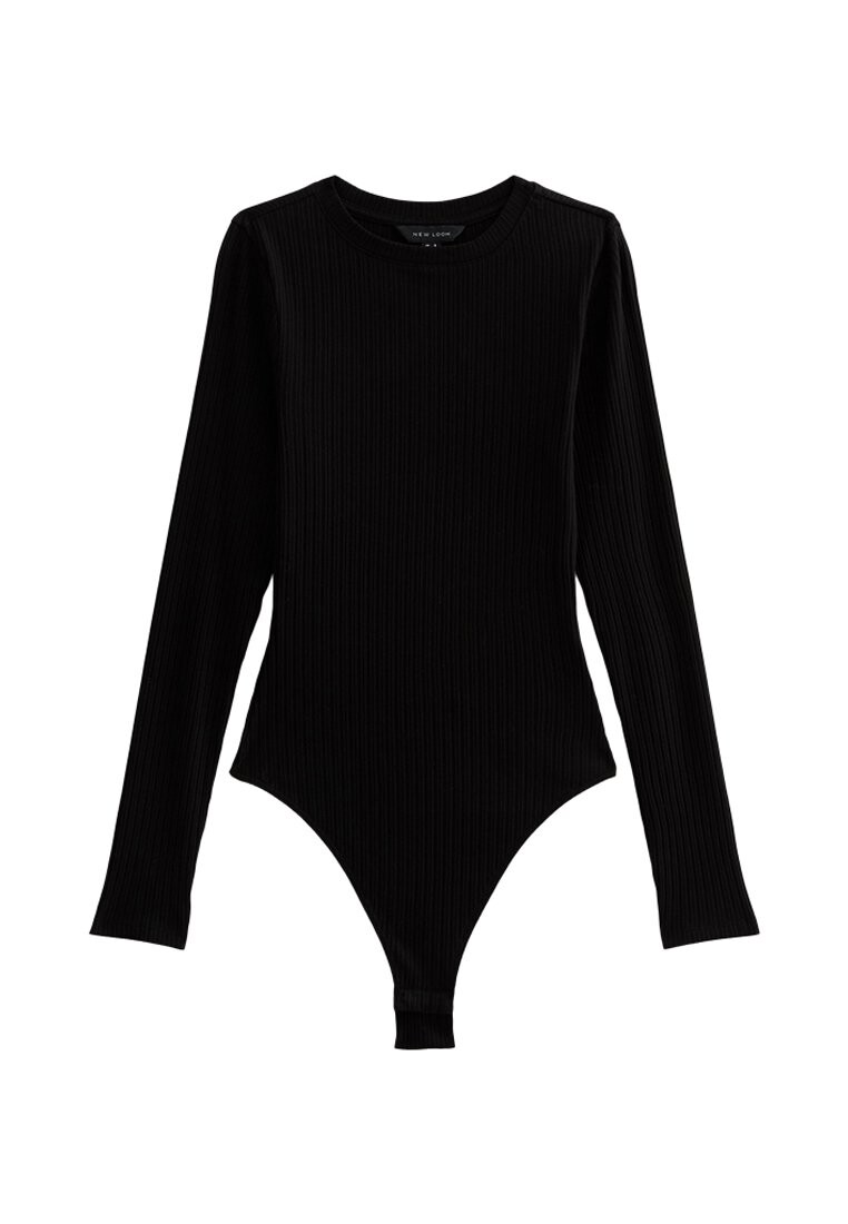 

Топ с длинными рукавами CREW NECK New Look, черный
