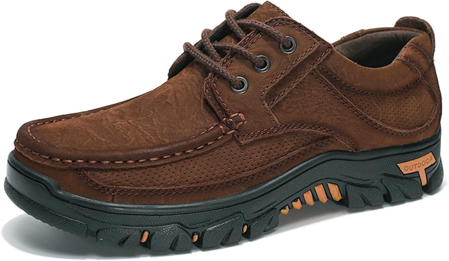 

Мужские кожаные классические лоферы с нескользящей подошвой, повседневные, легкие, дышащие, мягкие и удобные, для прогулок на открытом воздухе, слипоны для походов Purchawee, Brown-a